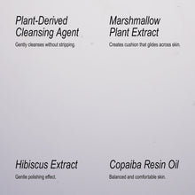 Video of the well-rounded bar being dropped into water and bubbling. 4 featured ingredients sit atop the video. 
